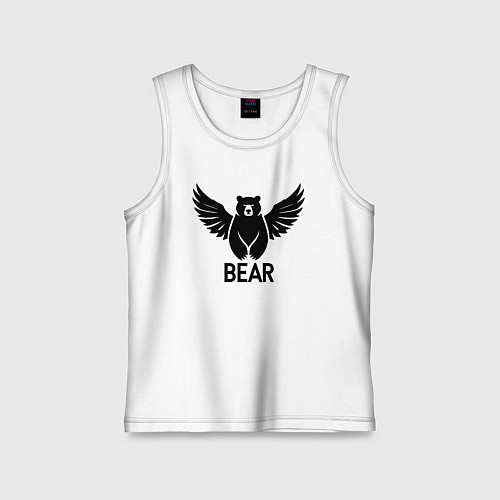 Детская майка Летающий медведь / Белый – фото 1