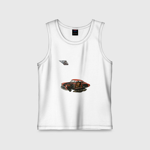 Детская майка Летающая машина, ретрофутуризм / Белый – фото 1