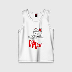 Майка детская хлопок Dandadan - chill, цвет: белый
