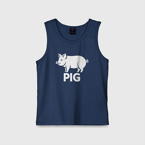 Детская майка Городская Свинья / Тёмно-синий – фото 1