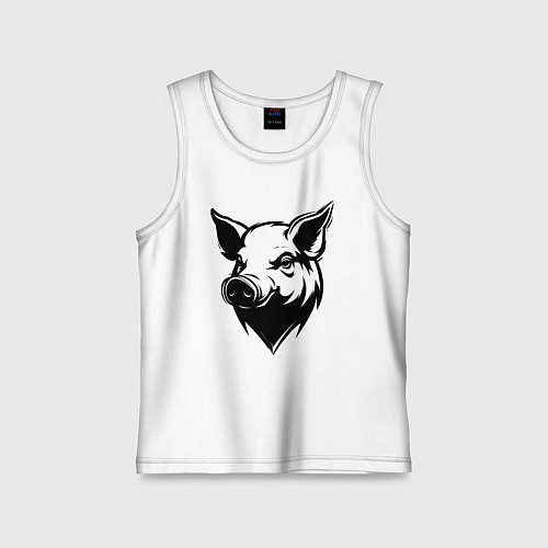 Детская майка Свиная голова / Белый – фото 1