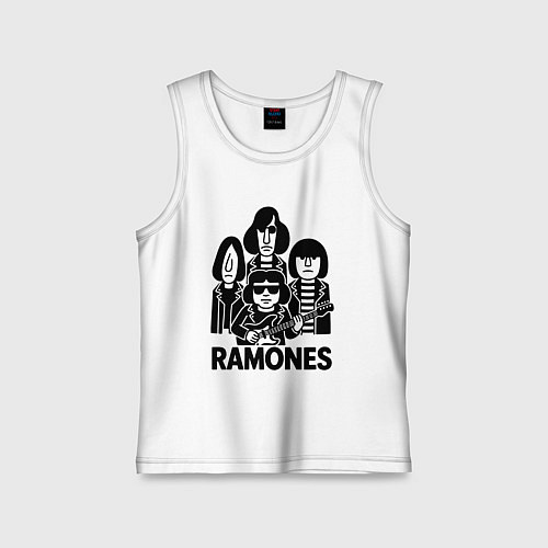 Детская майка Ramones силуэты / Белый – фото 1