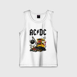 Майка детская хлопок ACDC Ballbreaker World Tour, цвет: белый