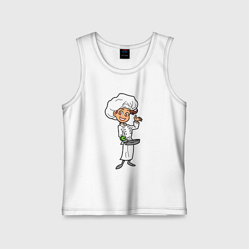 Детская майка Девушка повар / Белый – фото 1