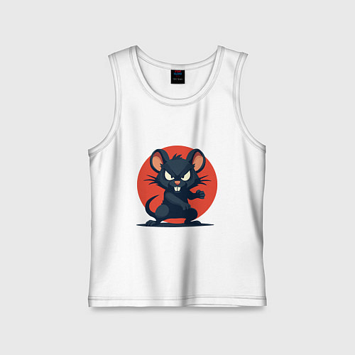 Детская майка Мышь боец / Белый – фото 1