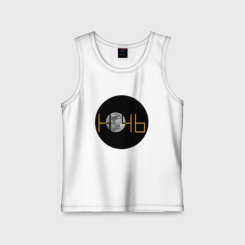 Детская майка Ночь и луна в ар деко стиле / Белый – фото 1