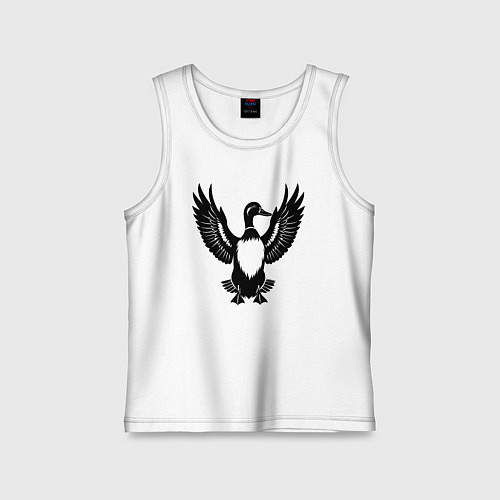 Детская майка Черная утка / Белый – фото 1