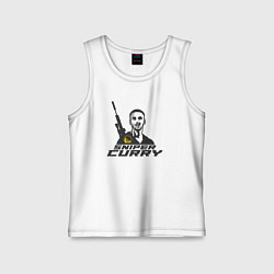 Майка детская хлопок Снайпер Карри, цвет: белый