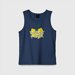 Майка детская хлопок Protect ya neck Wu-Tang, цвет: тёмно-синий