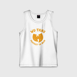 Майка детская хлопок Wu-Tang protect ya neck, цвет: белый