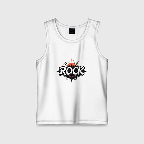 Детская майка Логотип rock festival / Белый – фото 1