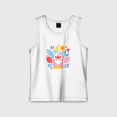 Детская майка Сова абстракция / Белый – фото 1