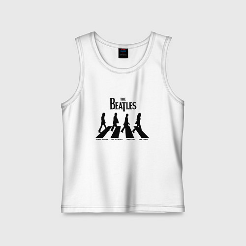 Детская майка Beatles обложка / Белый – фото 1
