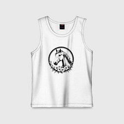 Майка детская хлопок Шепот гривы, цвет: белый