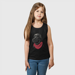 Майка детская хлопок Собачка лётчик, цвет: черный — фото 2