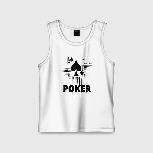 Детская майка Покер туз пик / Белый – фото 1