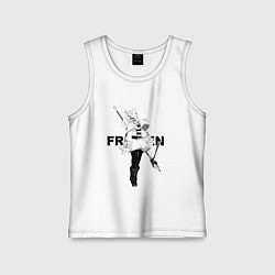 Майка детская хлопок Frieren - эльфийка, цвет: белый