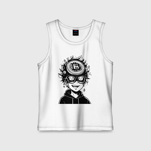 Детская майка Аниме биткоин / Белый – фото 1