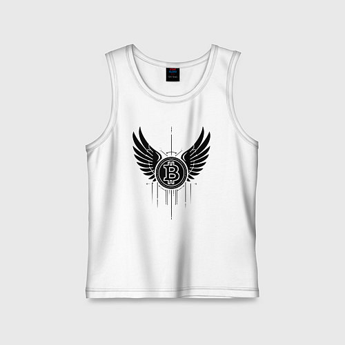 Детская майка Крылья биткоина / Белый – фото 1
