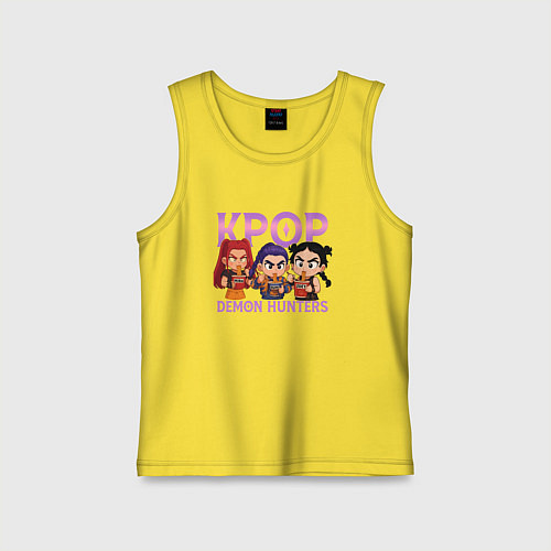 Детская майка Кей-поп-охотницы на демонов чиби / Желтый – фото 1