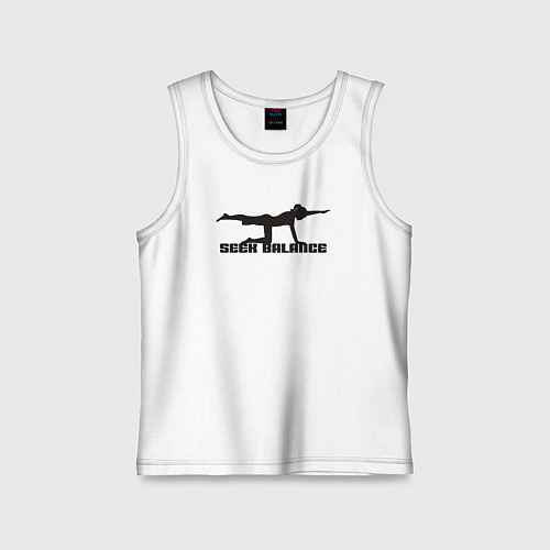 Детская майка Искать баланс / Белый – фото 1