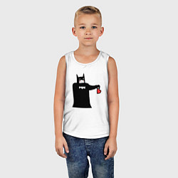 Майка детская хлопок Сердечко Бэтмена, цвет: белый — фото 2