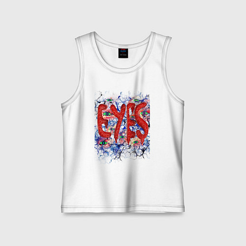 Детская майка Eyes halloween / Белый – фото 1