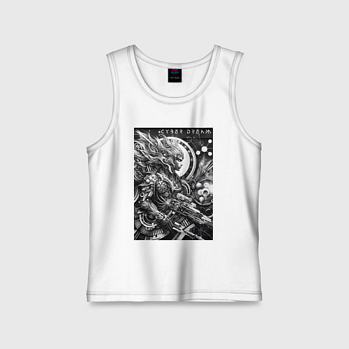 Детская майка Cyber dream - ai art fantasy / Белый – фото 1