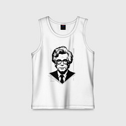 Майка детская хлопок Энди Уорхол в городском стиле, цвет: белый