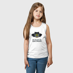 Майка детская хлопок Owl Batman, цвет: белый — фото 2