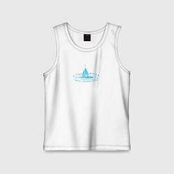 Майка детская хлопок Лучше вода у друга лаконичный орнамент, цвет: белый