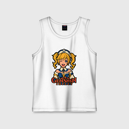 Детская майка Поп-арт Барбары Genshin Impact / Белый – фото 1