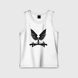 Детская майка Силуэт Санкт-Петербурга с крыльями