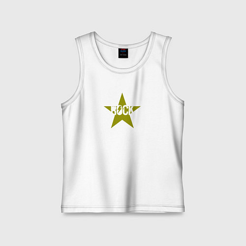 Детская майка Rock star in swampy green / Белый – фото 1