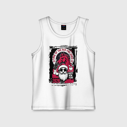 Детская майка Красный огненный конь 2026 / Белый – фото 1