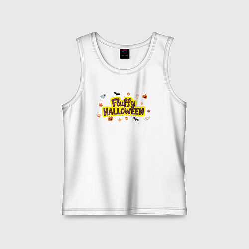 Детская майка Пушистый хэллоуин / Белый – фото 1