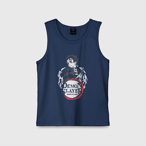 Детская майка Тандзиро кун / Тёмно-синий – фото 1