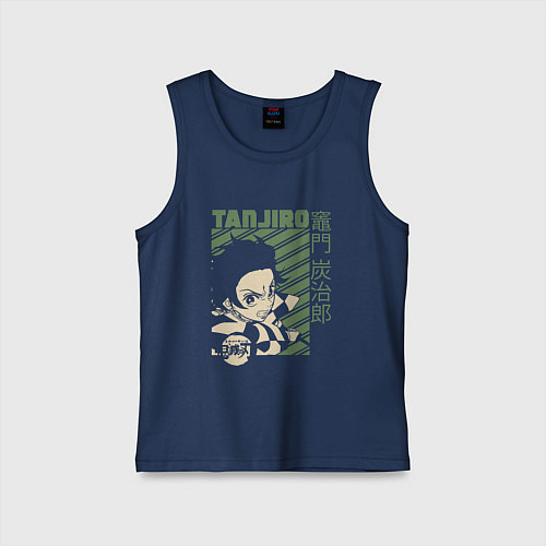 Детская майка Тандзиро Камадо клинок / Тёмно-синий – фото 1