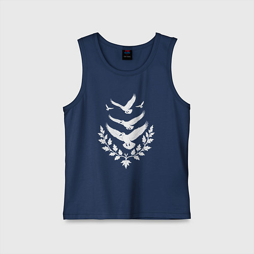 Детская майка Пять серебряных птиц Чебоксар / Тёмно-синий – фото 1