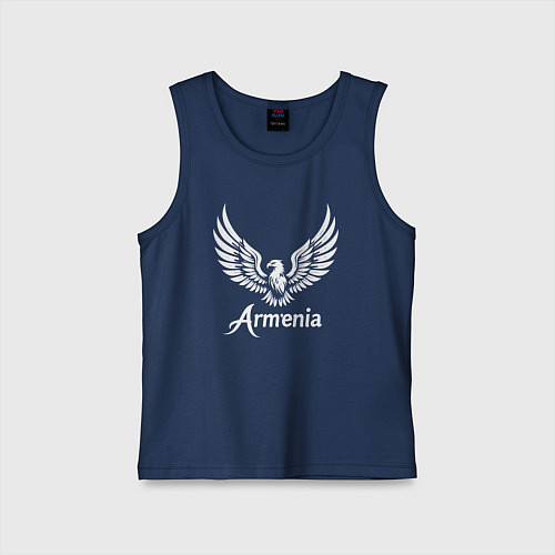 Детская майка Гордый орел Армении / Тёмно-синий – фото 1