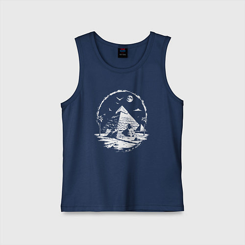 Детская майка Лунная тайна пирамид / Тёмно-синий – фото 1