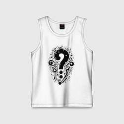 Майка детская хлопок Тайна в деталях, цвет: белый