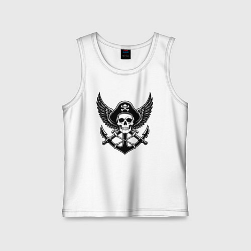 Детская майка Пиратский крылатый дух / Белый – фото 1