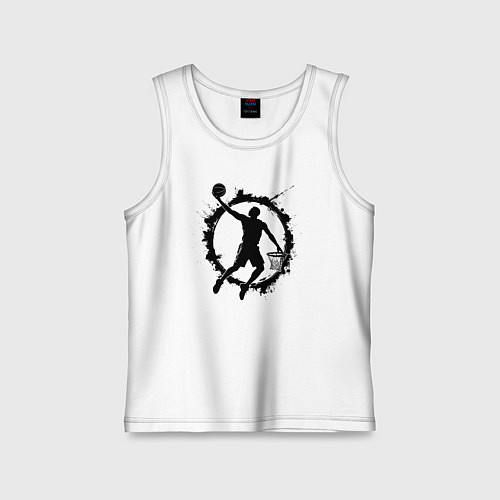 Детская майка Данк в круге / Белый – фото 1