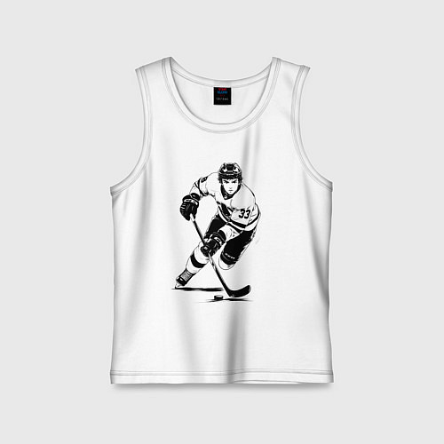 Детская майка Аниме хоккеист в атаке / Белый – фото 1