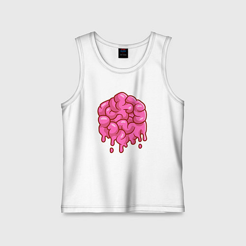 Детская майка Dripping brain / Белый – фото 1