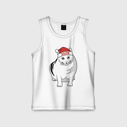 Детская майка Мемный кот Бендер - 2026 / Белый – фото 1