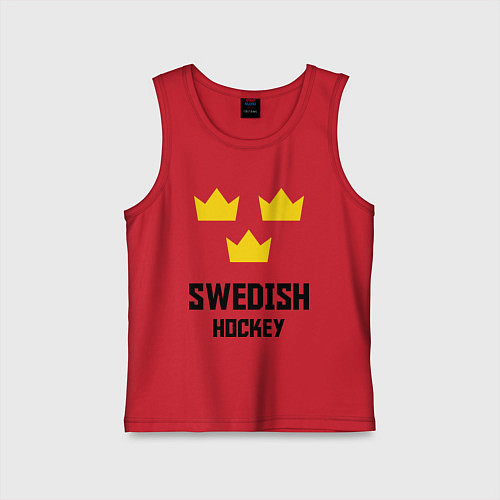 Детская майка Swedish Hockey / Красный – фото 1