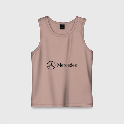 Детская майка Mercedes Logo / Пыльно-розовый – фото 1