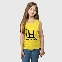 Майка детская хлопок Honda logo, цвет: желтый — фото 2